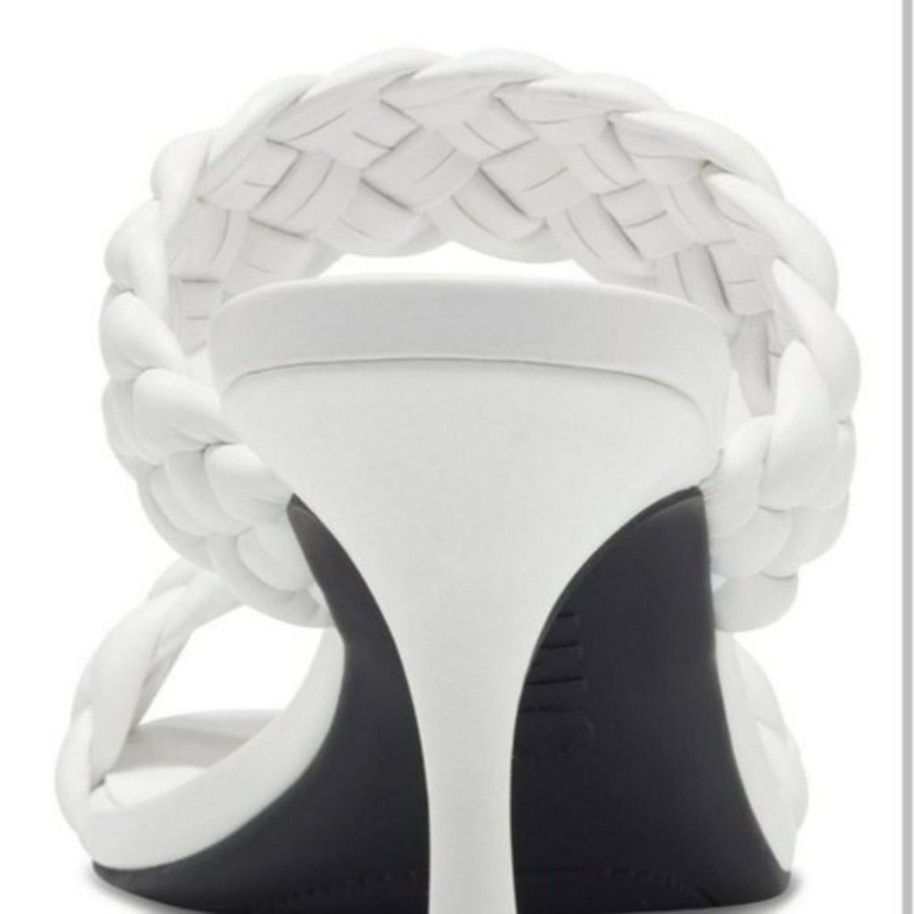 INC International Concepts Lyra Braided Sandals White -8.5 - Picture 3 of 9